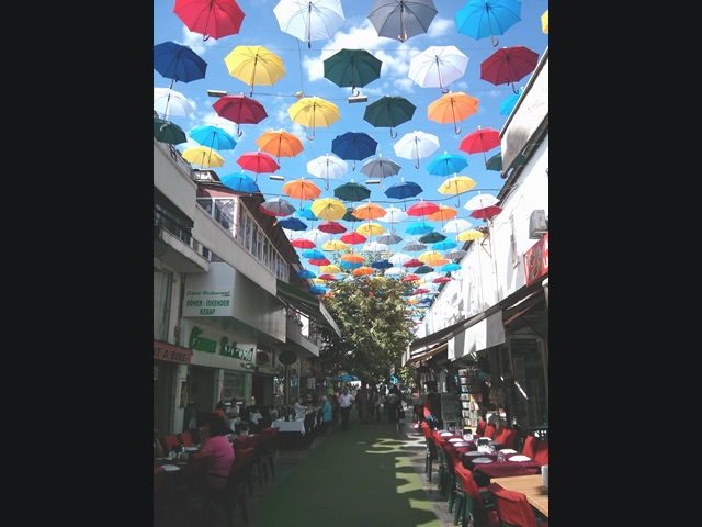 Umbrella street Antalya, Turkey