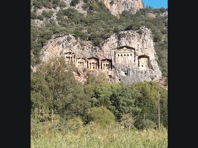 Lycian rock tombs, Dalyan, Turkey