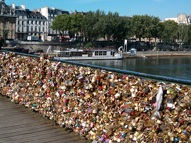 Bridge of locks, Paris, France