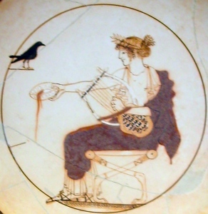 Apollo and lyre, Delphi